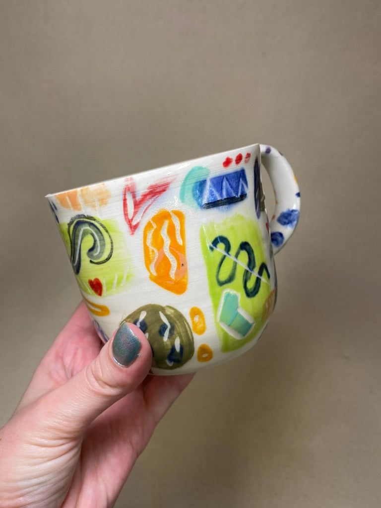 Colourful Abstract Tea Cup
