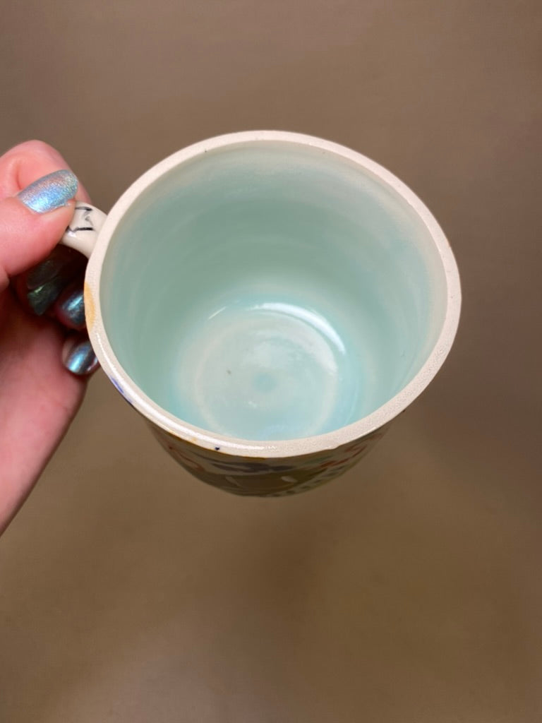 Colourful Abstract Tea Cup