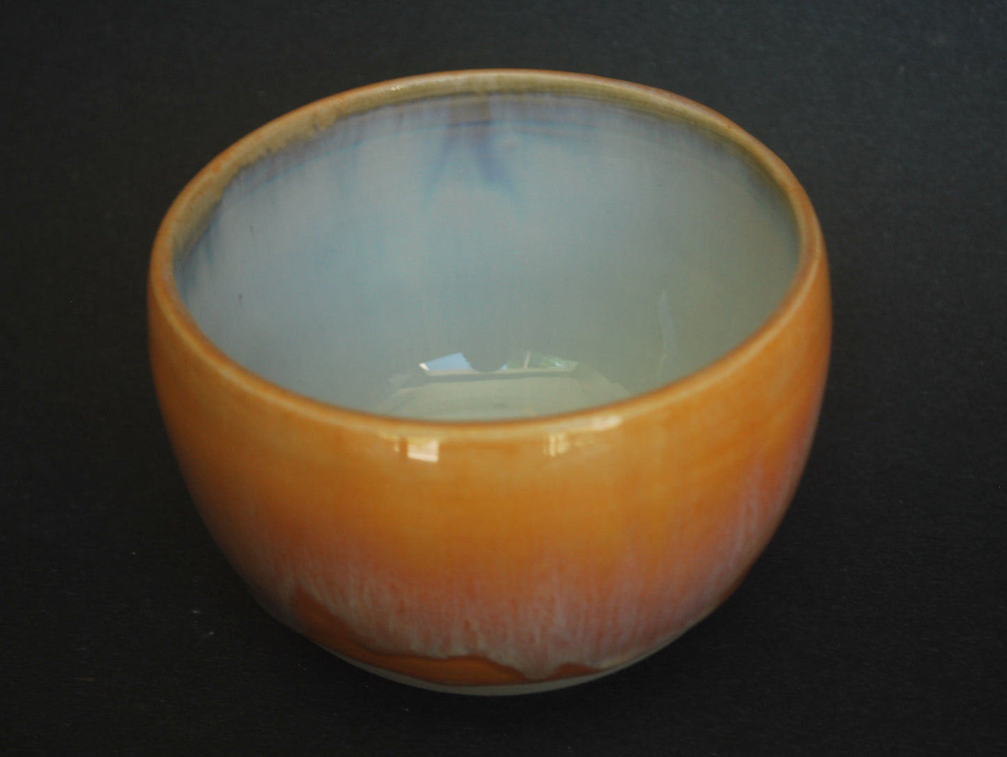 Orange and Blue Handmade Bowl
