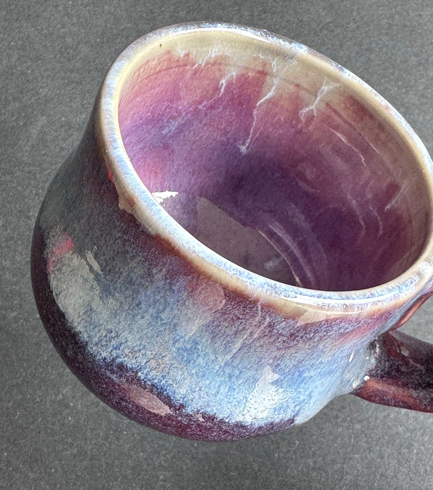 Purple Porcelain handmade teacup