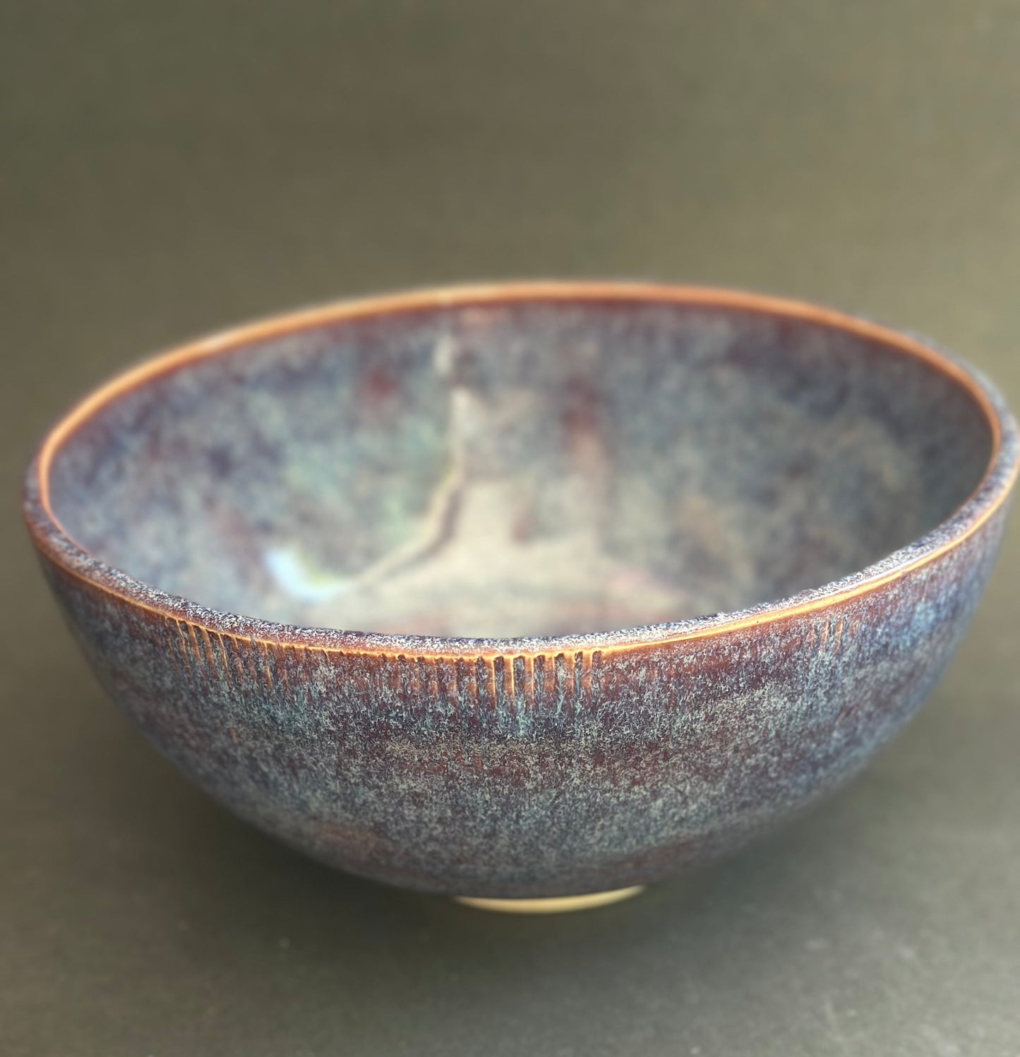 Large Purple Handmade Bowl