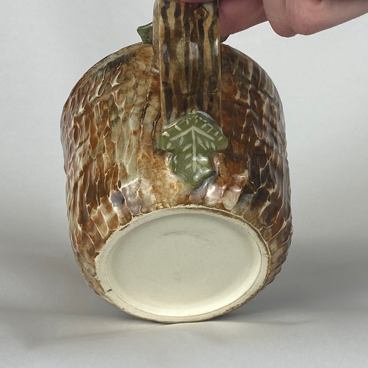 Raw Bark Carved Mug