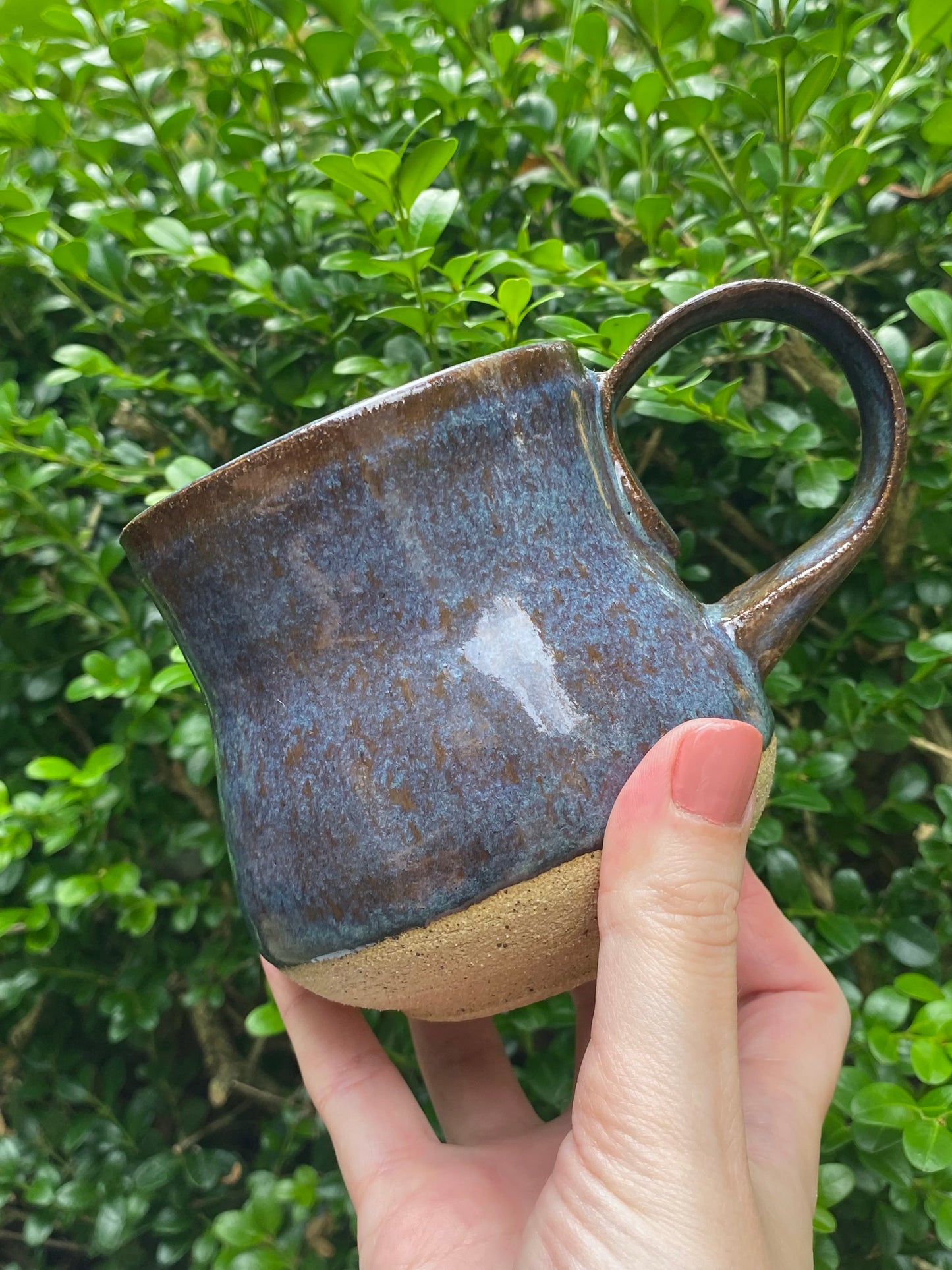 Smoky Blue-Brown Handmade Ceramic Mug