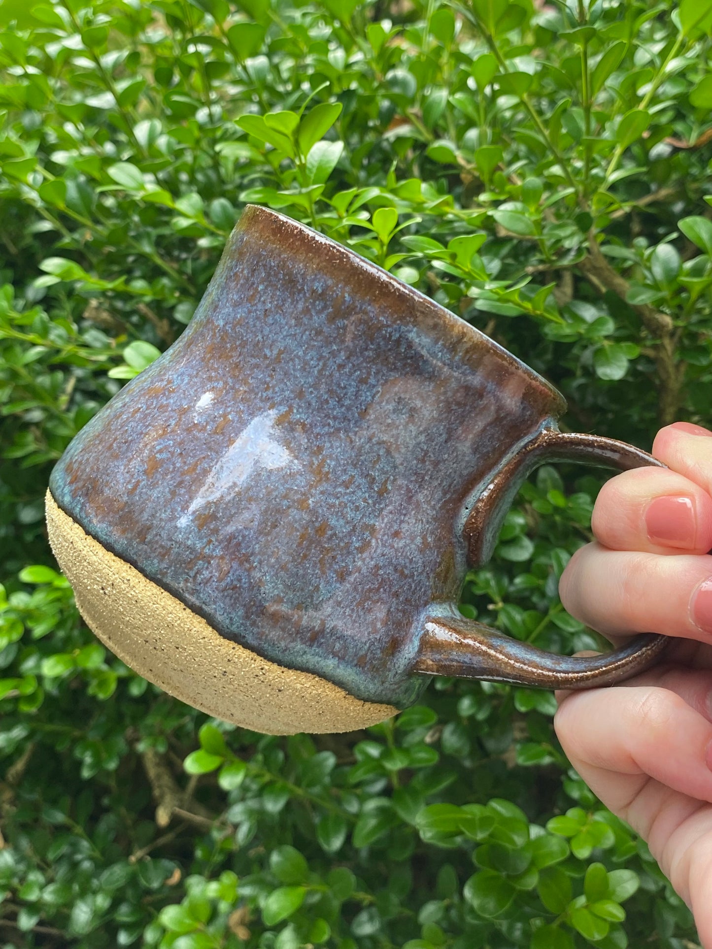 Smoky Blue-Brown Handmade Ceramic Mug