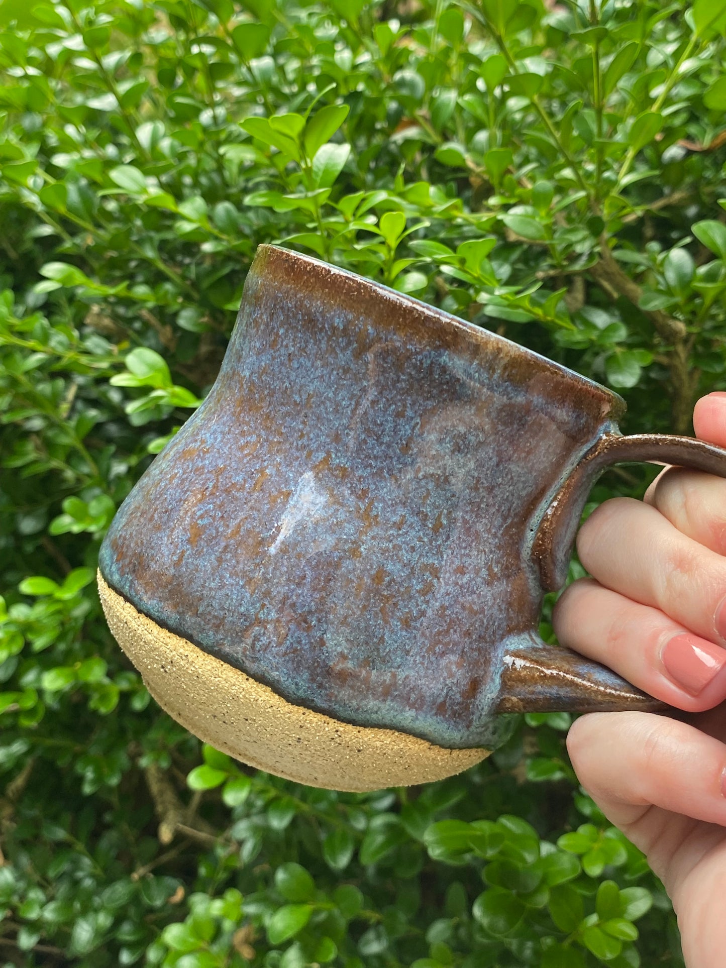 Smoky Blue-Brown Handmade Ceramic Mug