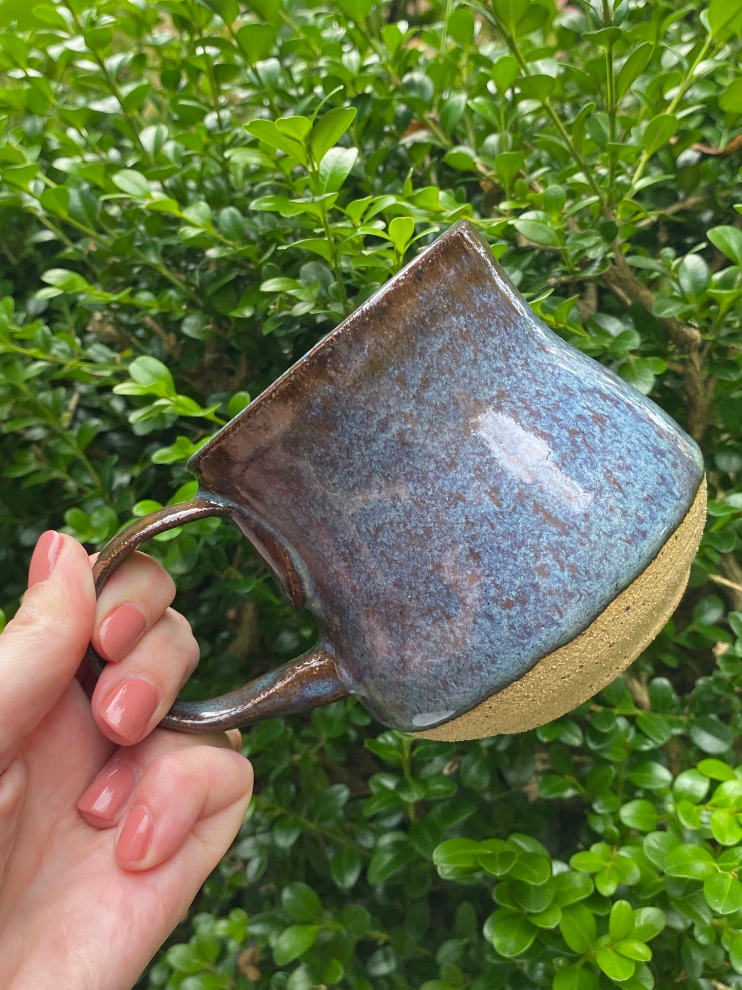 Smoky Blue-Brown Handmade Ceramic Mug