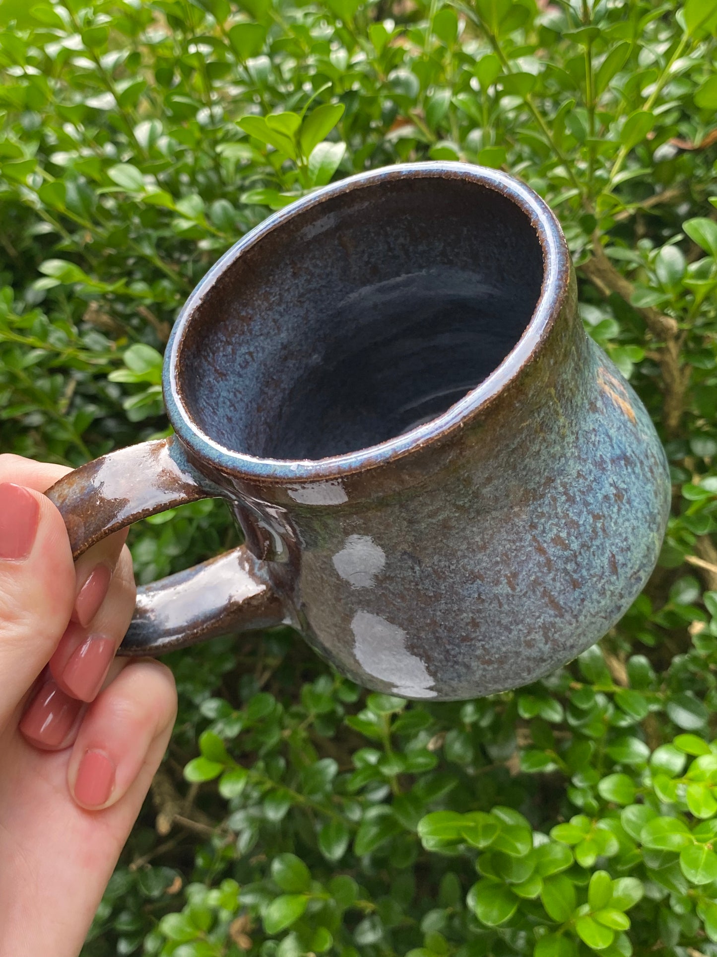 Smoky Blue-Brown Handmade Ceramic Mug