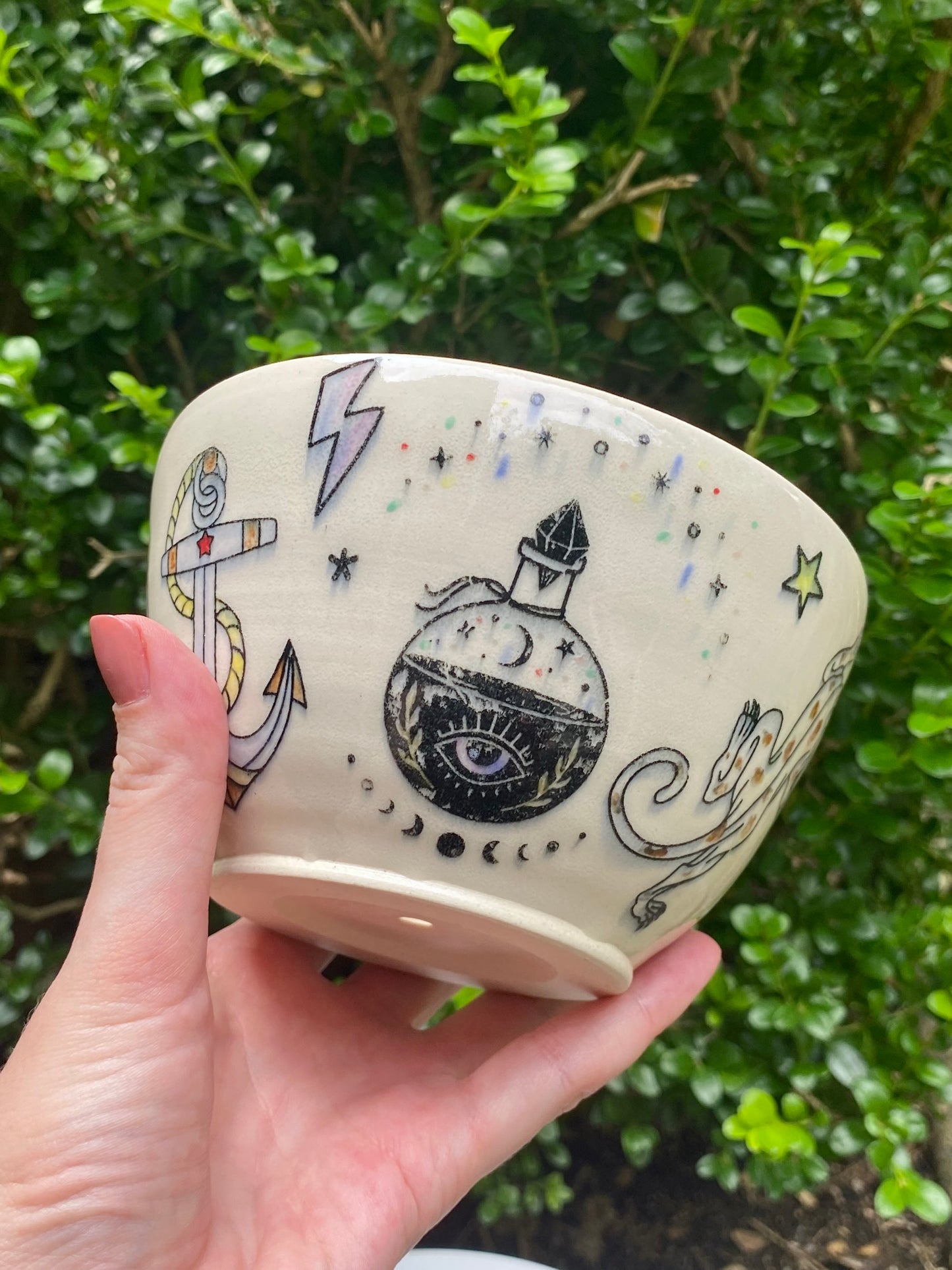 Witchy Tattoo Succulent Planter Pot