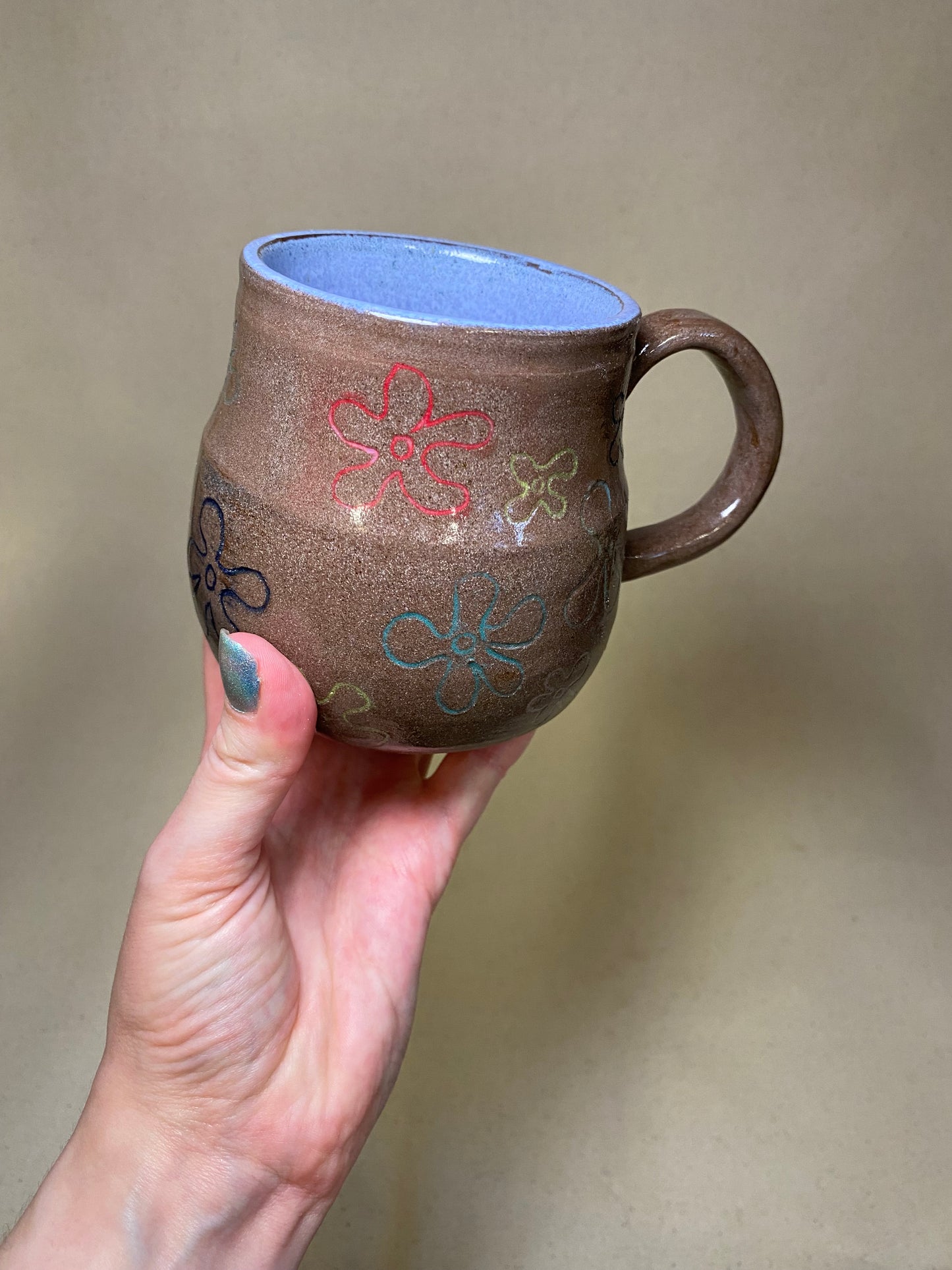 Spongebob-Inspired Floral Mug
