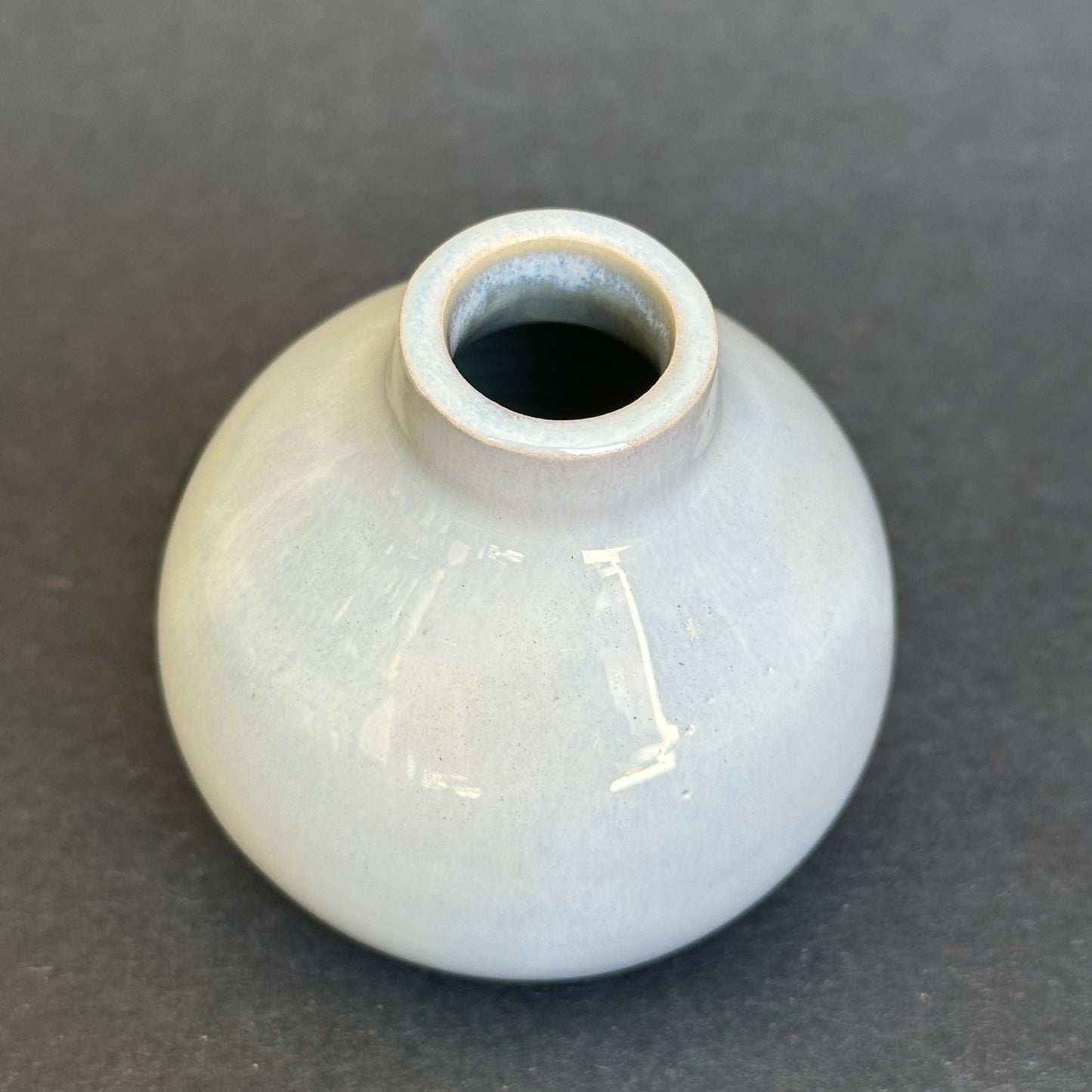 Ice Blue Small Bud Vase