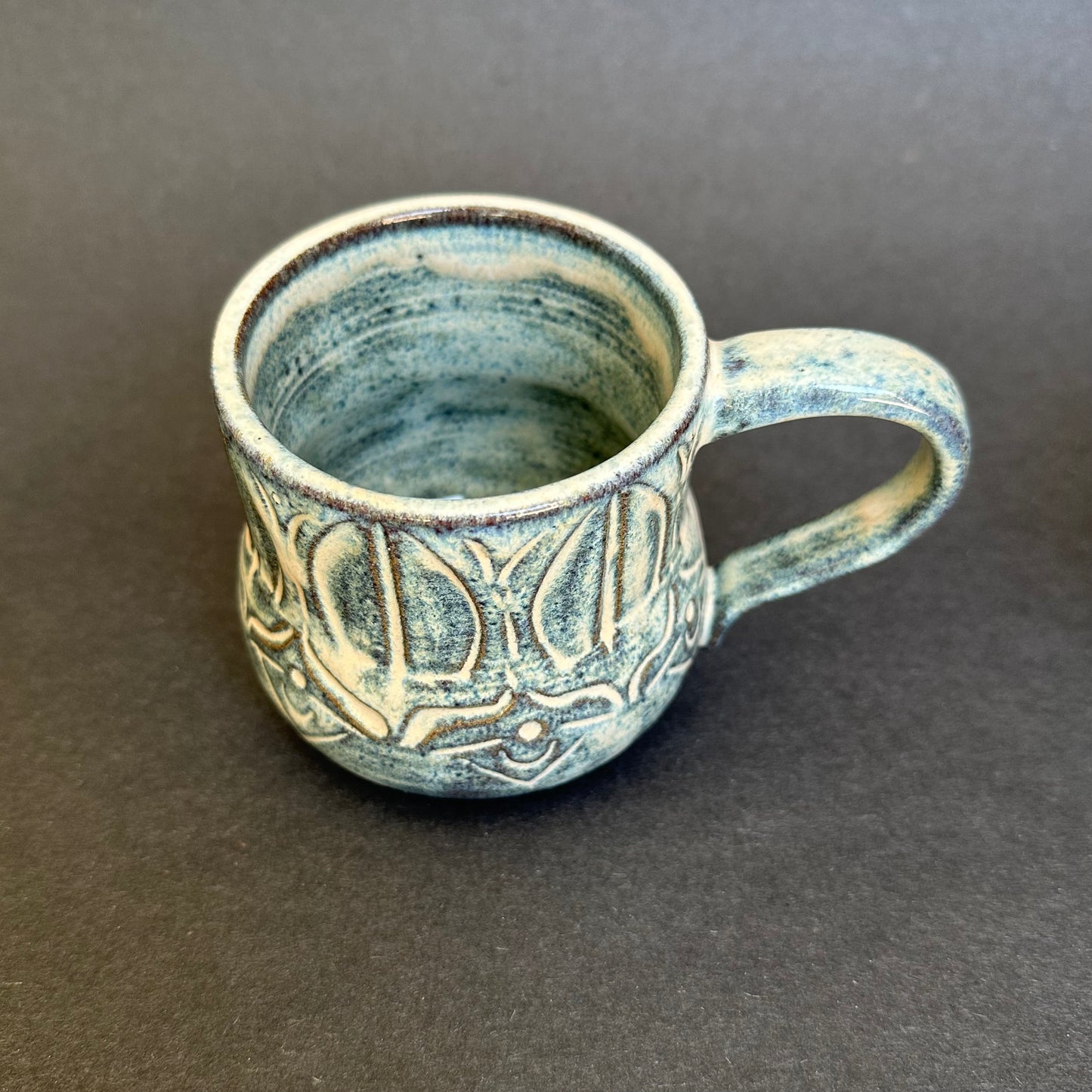 Cathedral Hand Carved Mug