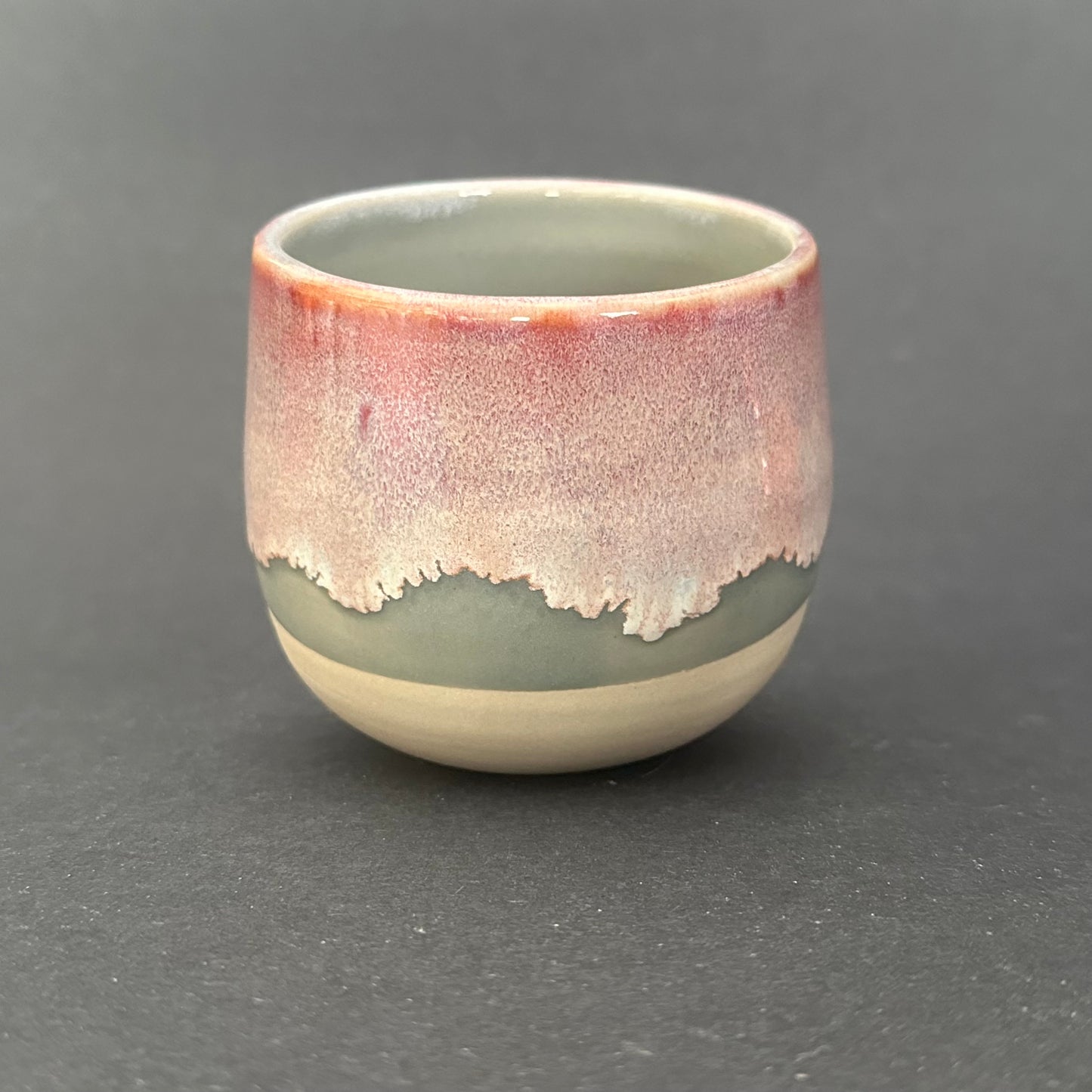 Sage and fuschia cup