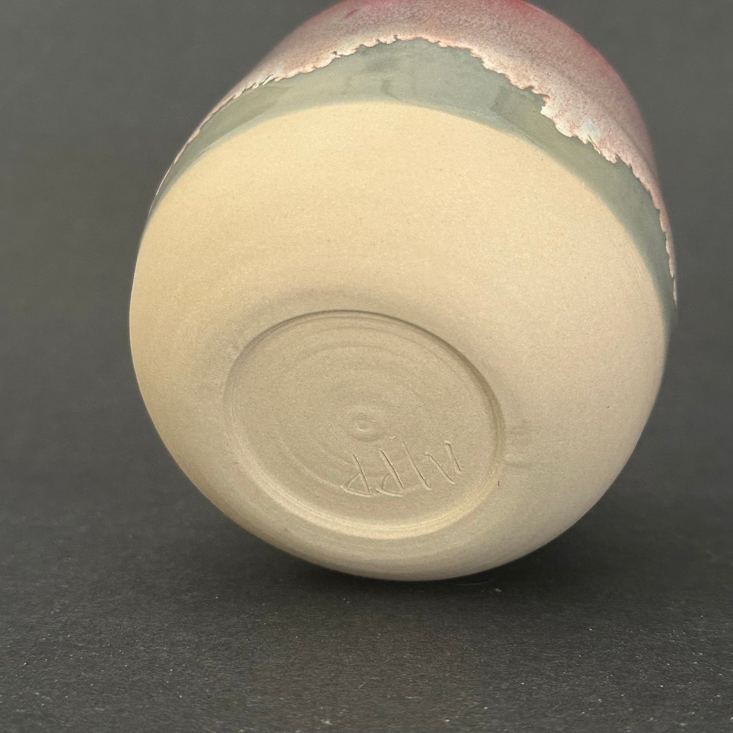 Sage and fuschia cup
