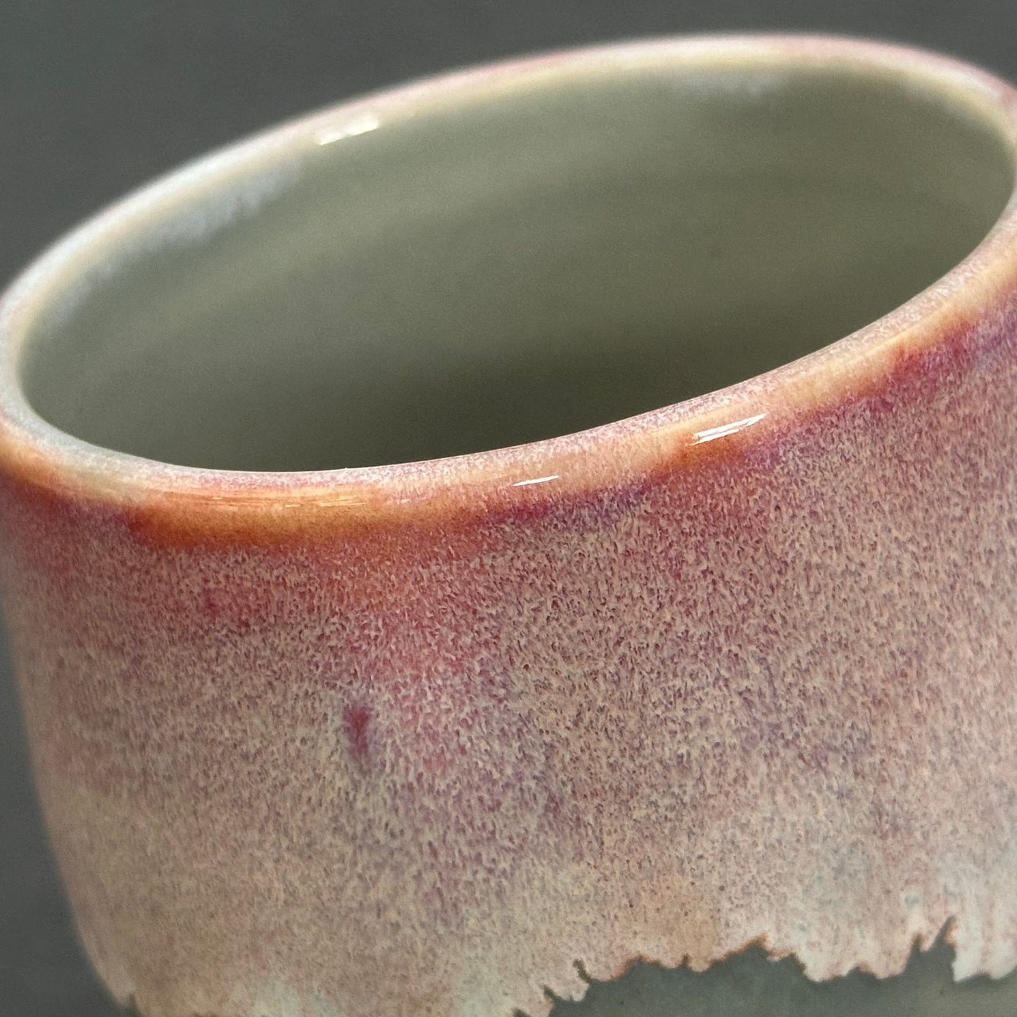 Sage and fuschia cup