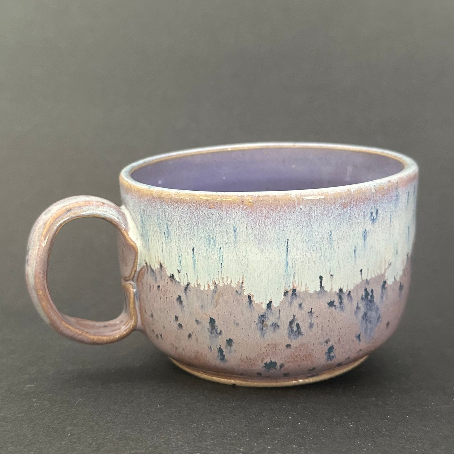 Lavender Speckle Cappucino Cup