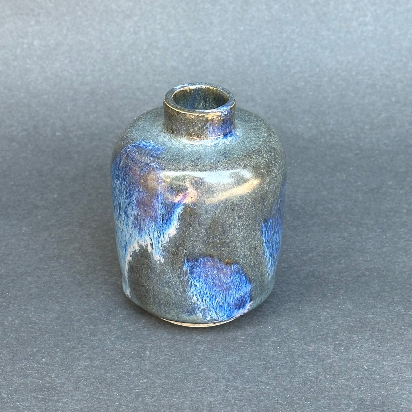 Opal Blue Bud Vase