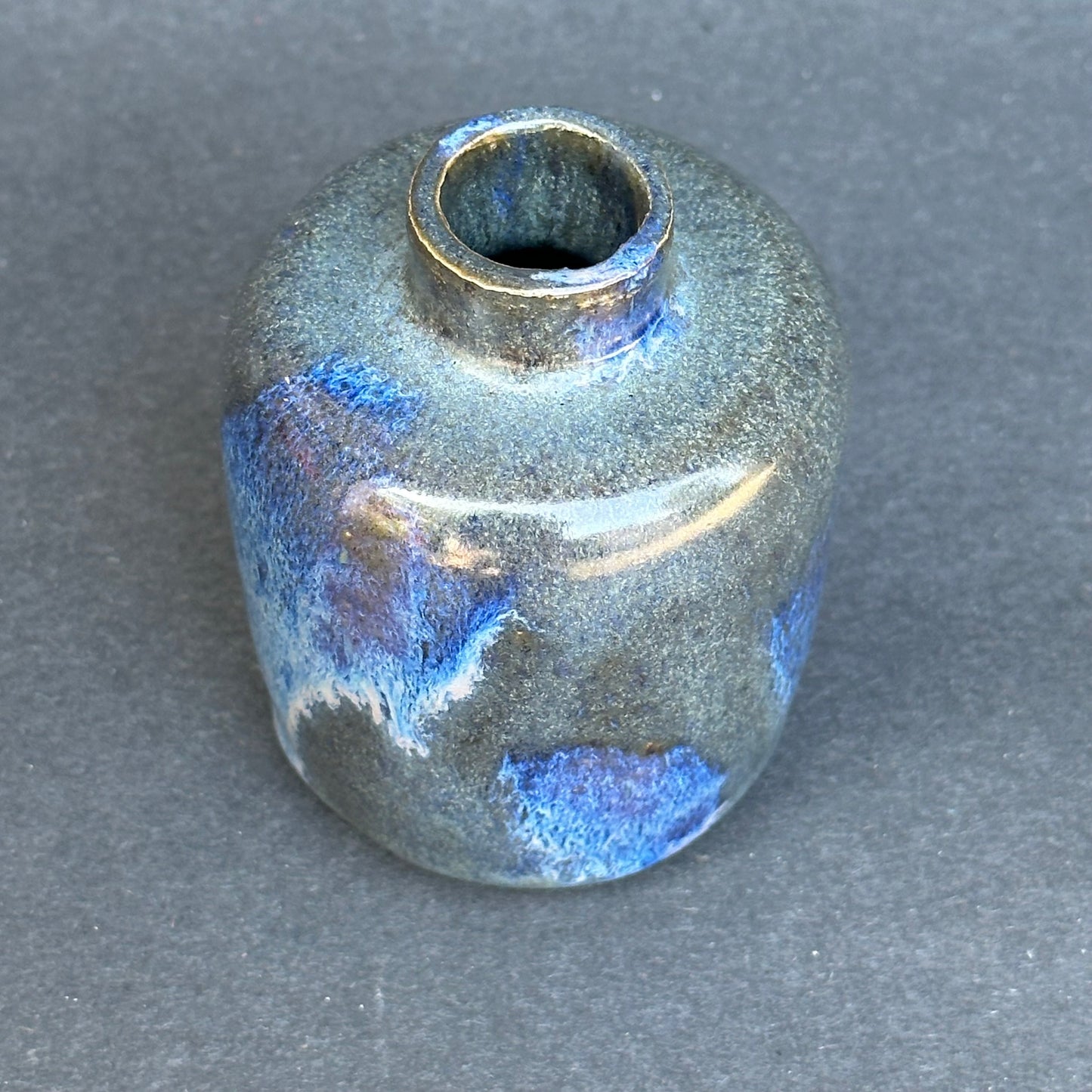 Opal Blue Bud Vase