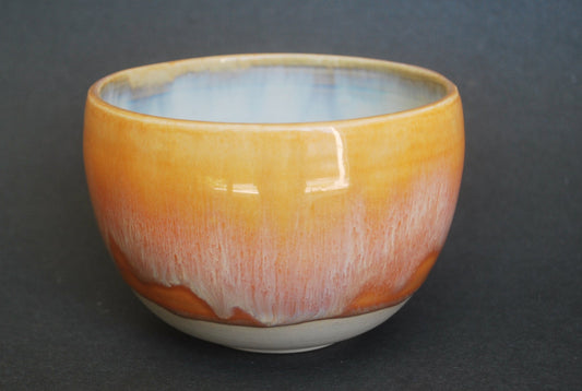 Orange and Blue Handmade Bowl