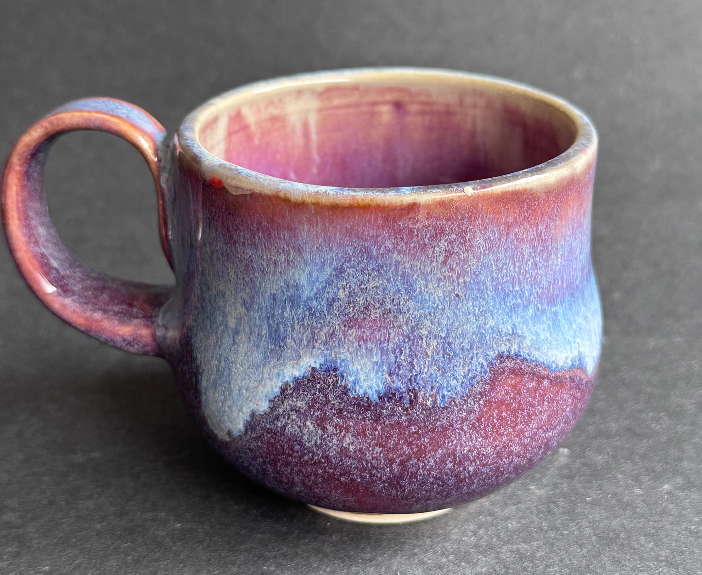 Purple Porcelain handmade teacup