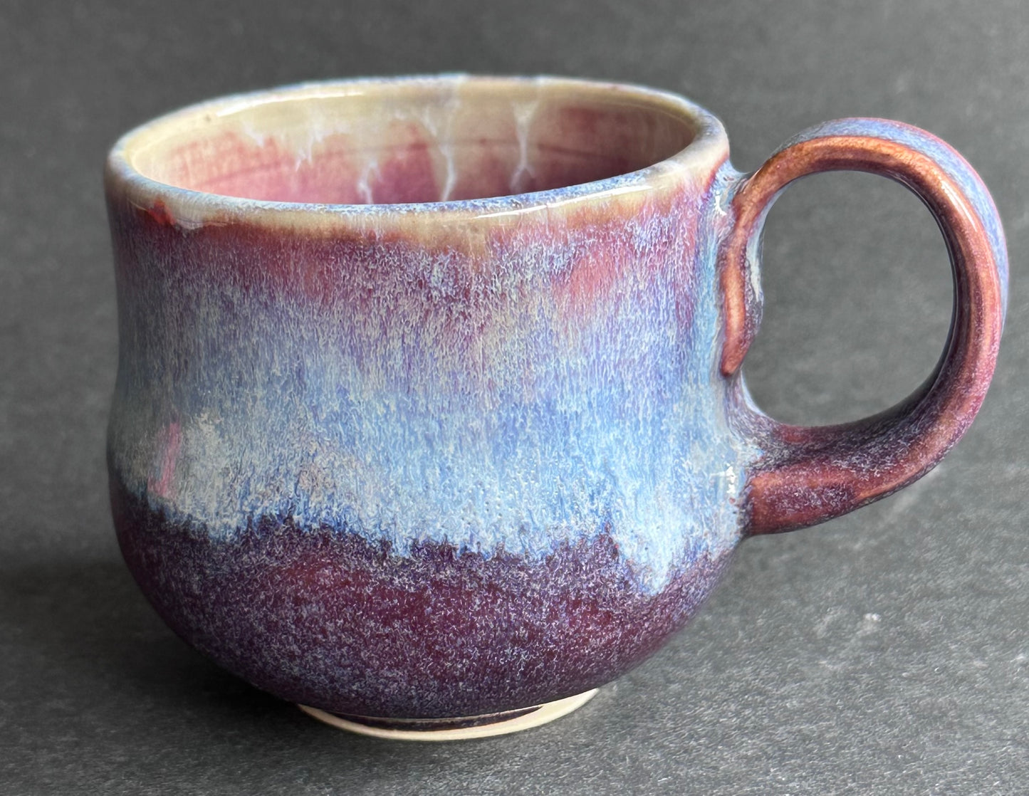Purple Porcelain handmade teacup