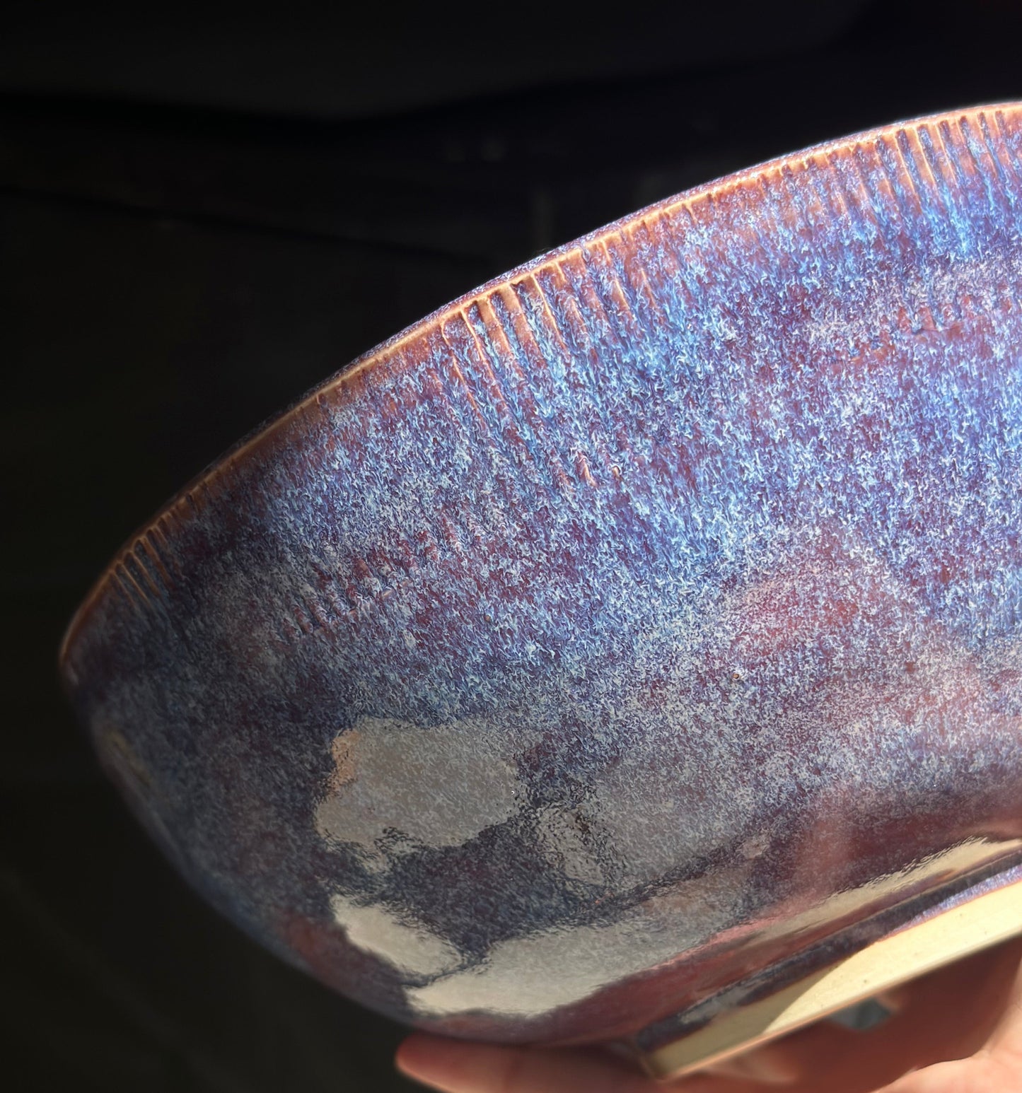 Large Purple Handmade Bowl