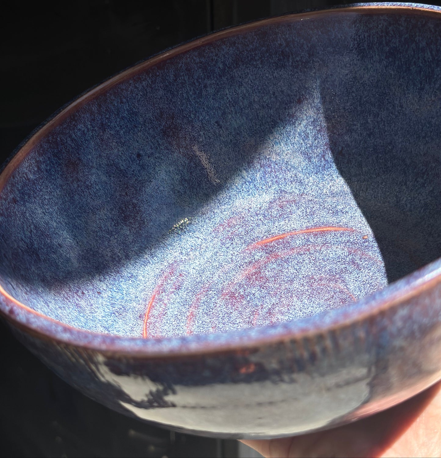 Large Purple Handmade Bowl