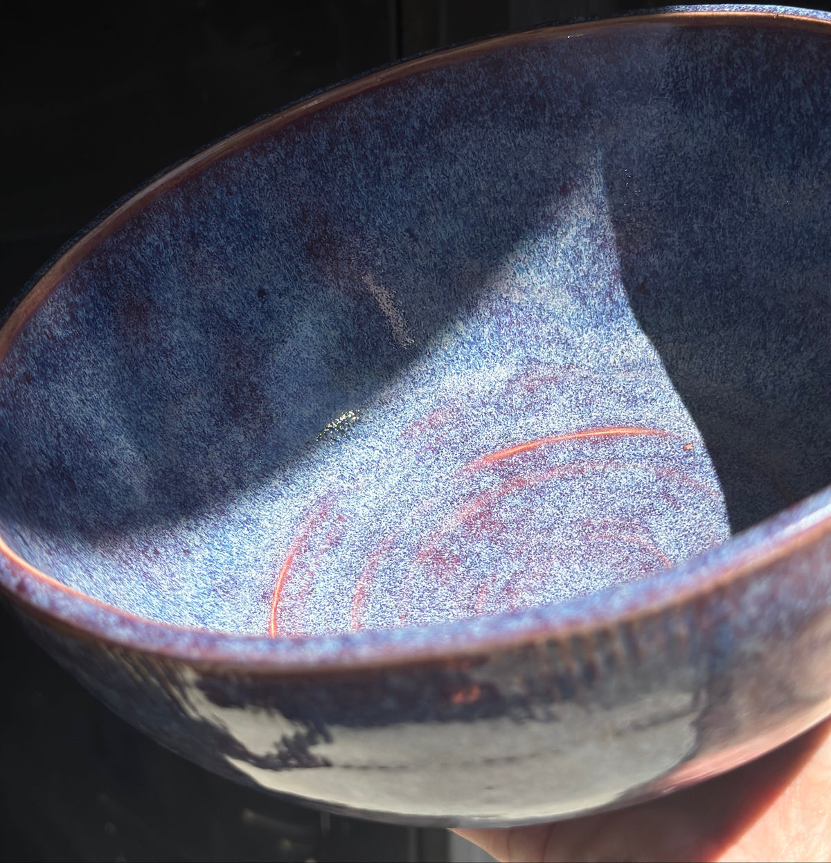 Large Purple Handmade Bowl