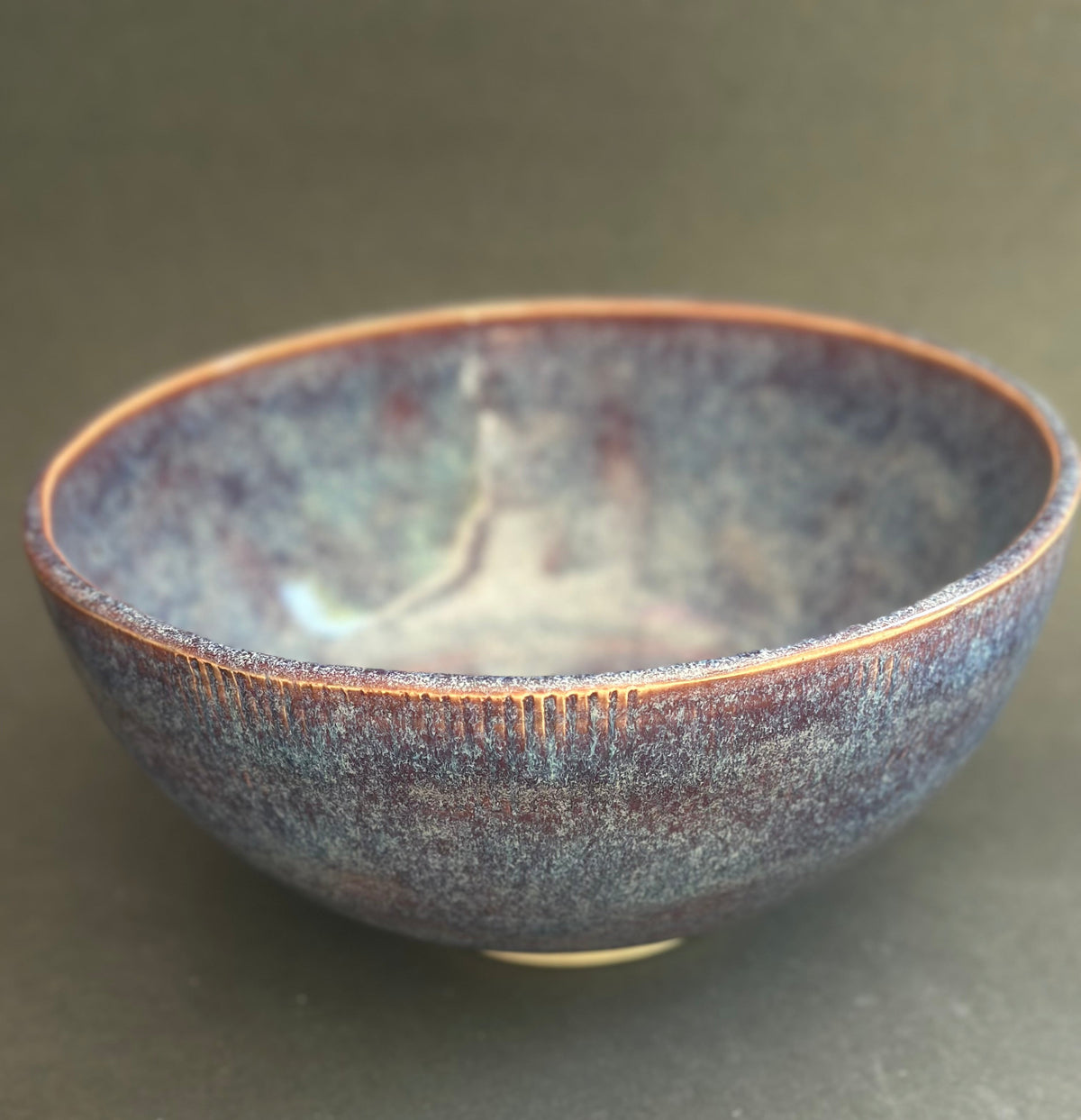 Large Purple Handmade Bowl