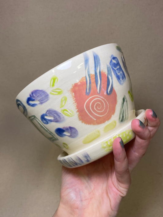 80's Inspired Pastel Planter