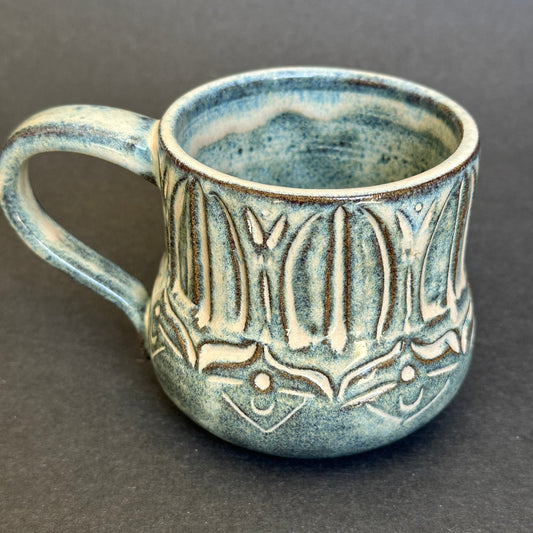 Cathedral Hand Carved Mug