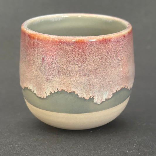 Sage and fuschia cup
