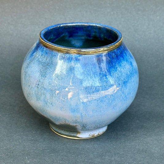 Opal Blue Round Jar