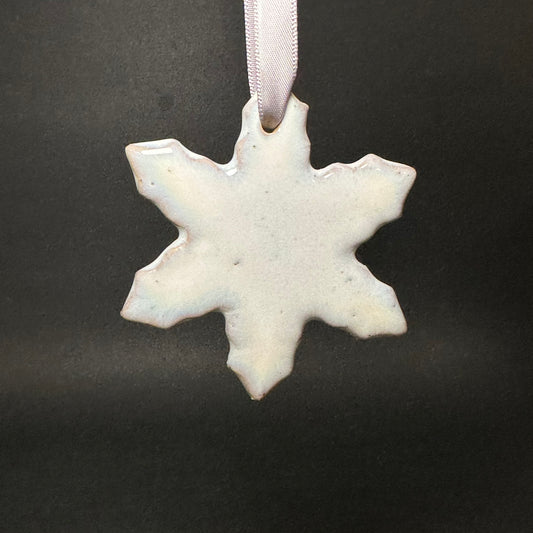 Medium Ice Blue Snowflake Ornament.