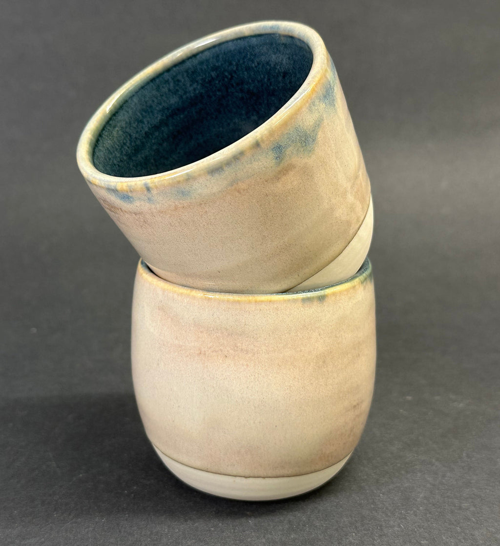 Cream and Navy Cup