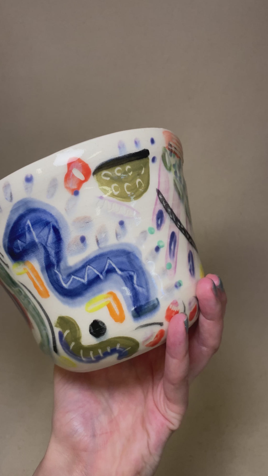 Colourful Abstract Planter Pot
